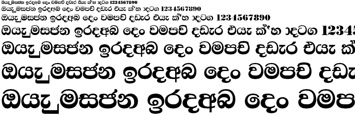 4u Amantha Sinhala Font