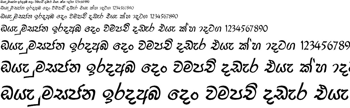 4u Derana Sinhala Font