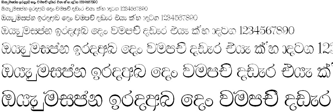 A10 Yasarath Sinhala Font