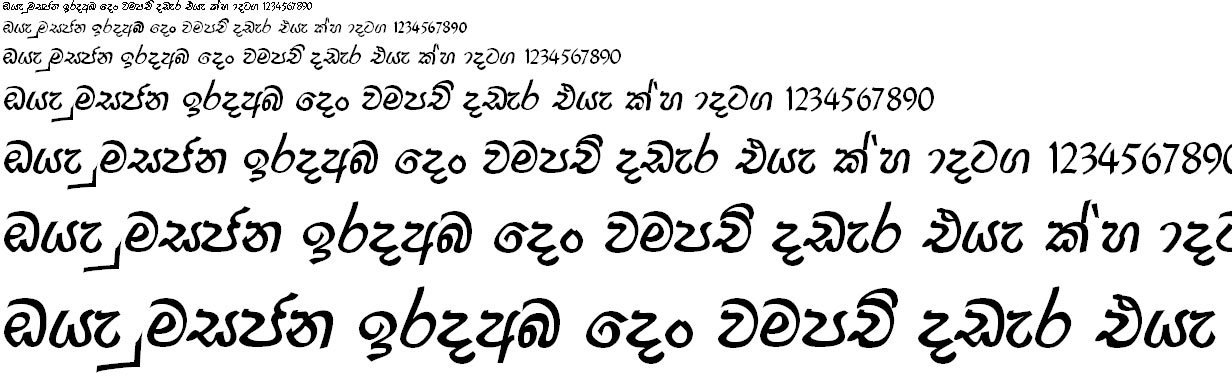 A13 Yasarath Sinhala Font