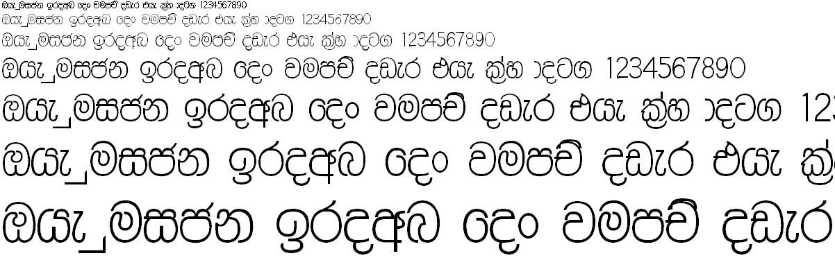 Ananda Light Sinhala Font