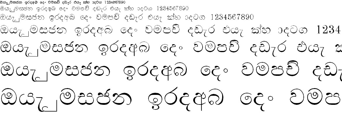 Bu Nisansala Sinhala Font