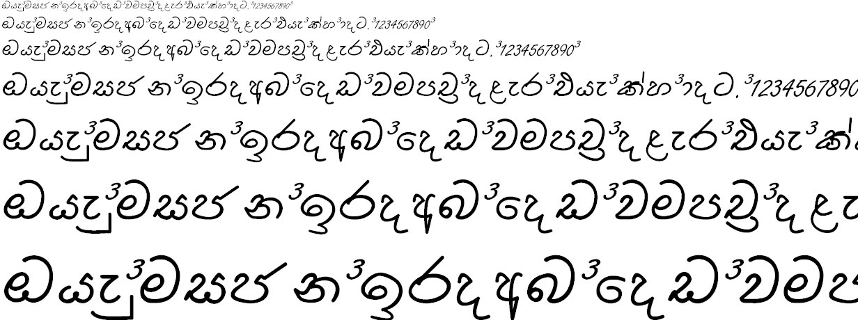 Chamath Huru Sinhala Font