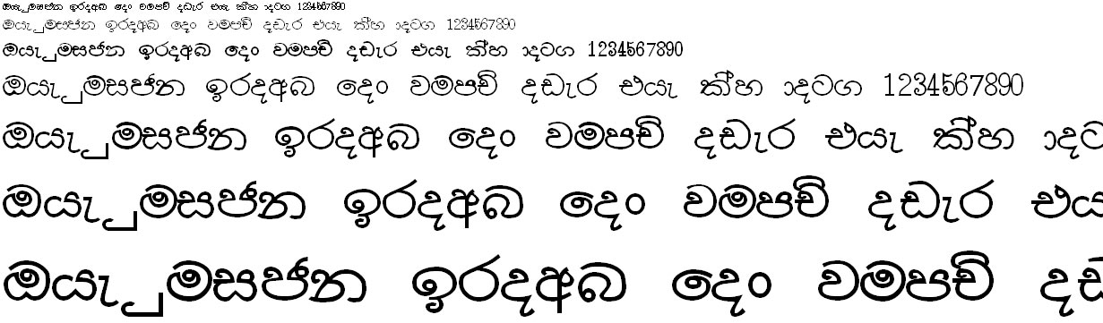 Dharmavathy Regular Sinhala Font