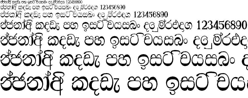 DS Ridhma L Sinhala Font