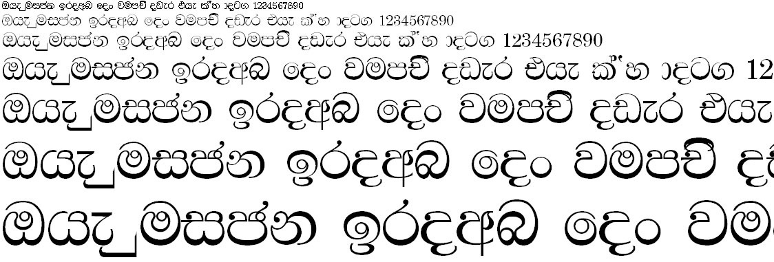 FM Bindumathi X Sinhala Font
