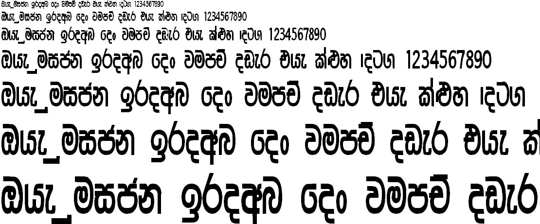 GS Sandareka Sinhala Font