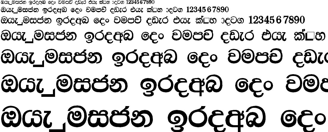 IW Dammee Sinhala Font