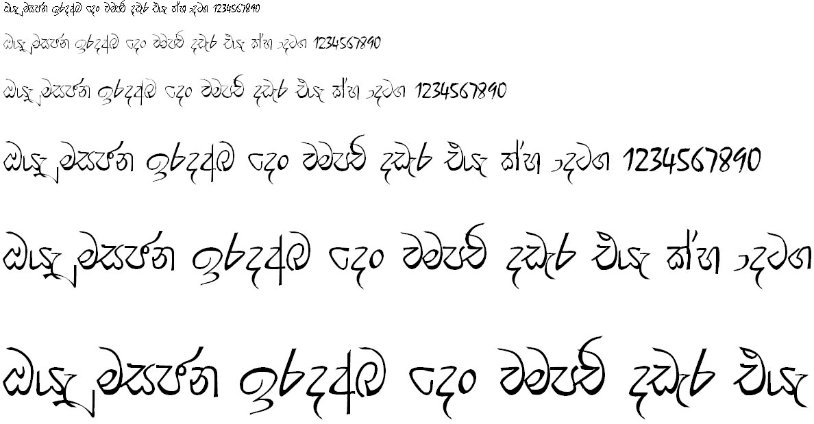 NID Ahasa Sandareka Sinhala Font