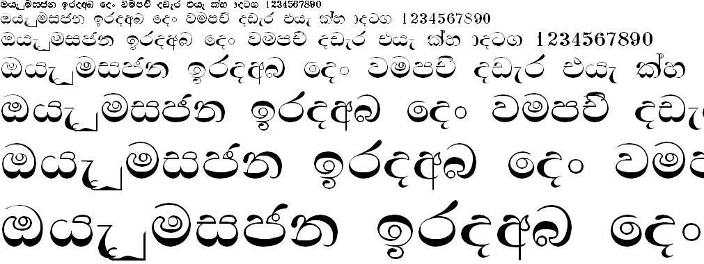 SU Asha Sinhala Font