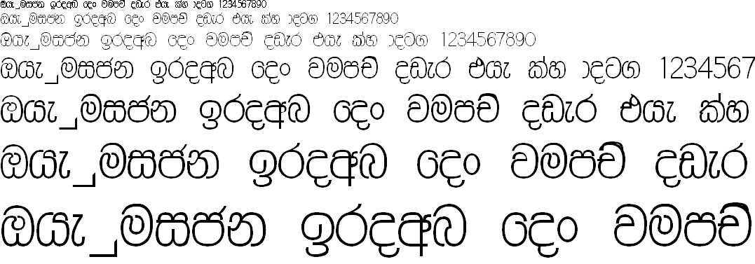 SU Sakthi Sinhala Font