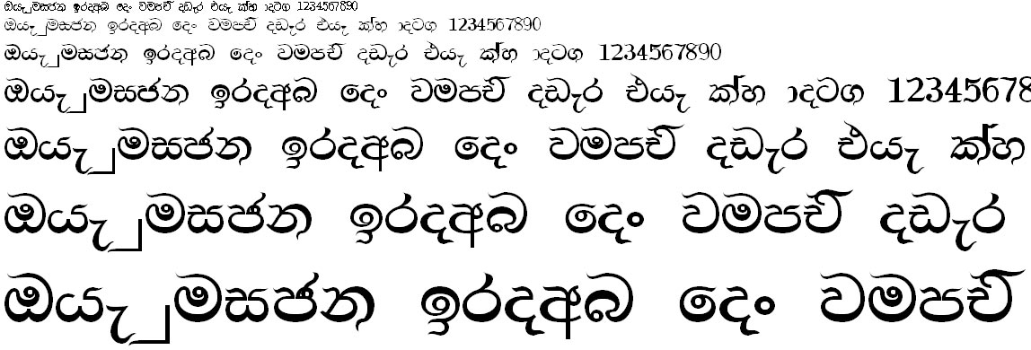 SU Sathmina Sinhala Font